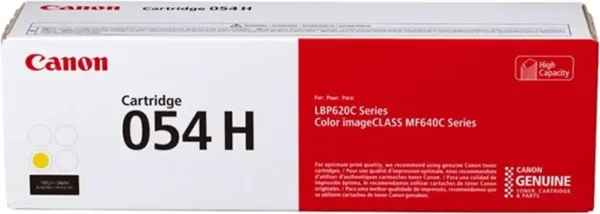 Toner canon 054h amarillo 2300 pag lbp622 -  mf641 -  mf644 -  lbp621 -  lbp623 -  mf641 -  mf643 -  mf645
