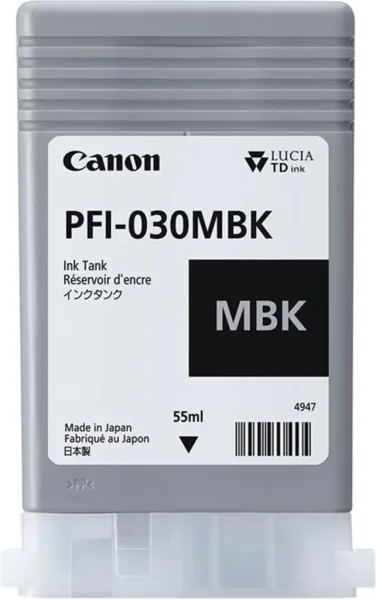 Cartucho canon pfi - 030 negro mate ta - 20ta - 20 mfp l24eita - 30ta - 30 mfp l36ei
