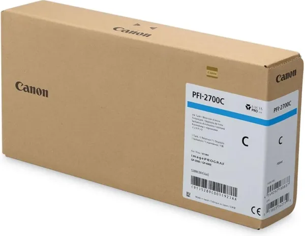 Cartucho tinta gran formato canon pfi - 2700 cian