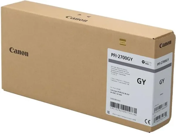 Cartucho tinta gran formato canon pfi - 2700 gris