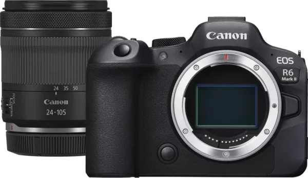 Camara reflex canon eos r6 mark ii v5+rf24 - 105 stm 24.2mpx negro