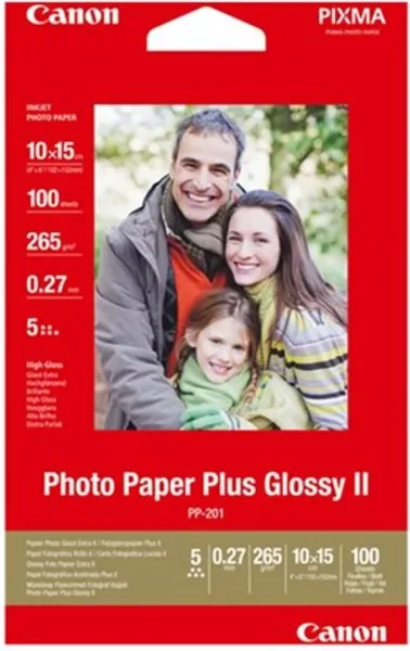 Papel canon fotografico 10x15 brillo  pp - 201 100 hojas