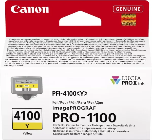 Cartucho canon pfi - 4100y amarillo