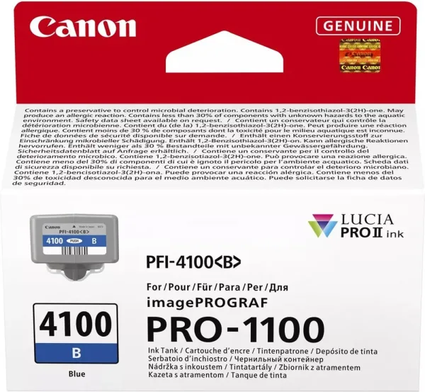 Cartucho canon pfi - 4100b azul