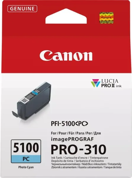 Cartucho tinta canon pfi - 5100pc cian photo