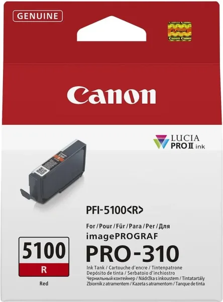 Cartucho tinta canon pfi - 5100 rojo