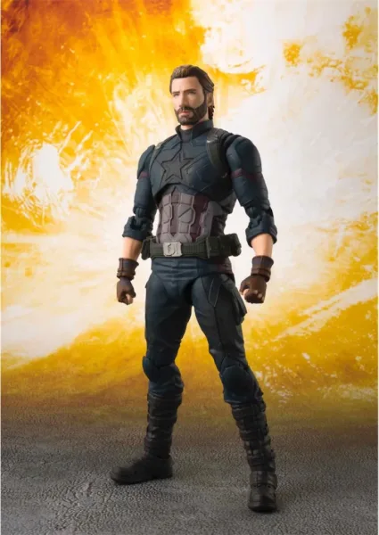 Figura tamashi nations marvel avengers infinity war capitan america 16 cm set de efectos especiales