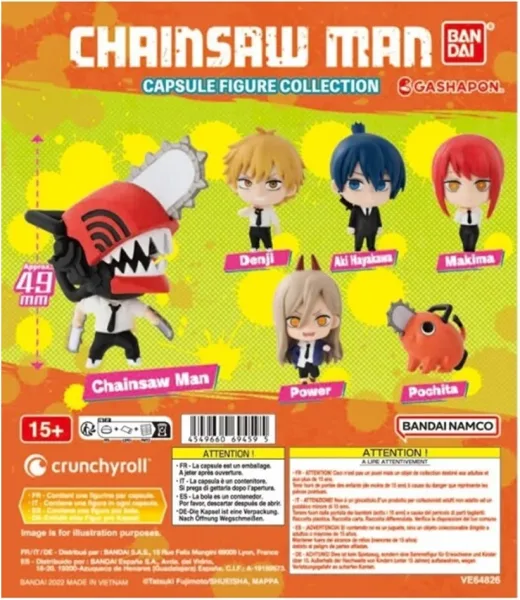 Set gashapon figuras bandai lote 30 articulos chainsaw man capsule figure collection