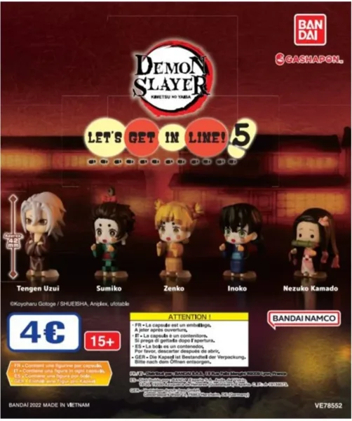 Set gashapon bandai lote 30 articulos kimetsu no yaiba narabundesu 5
