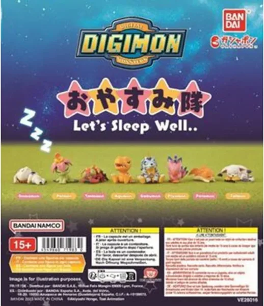 Surtido bandai gashapon digimon let s sleep well 40 articulos