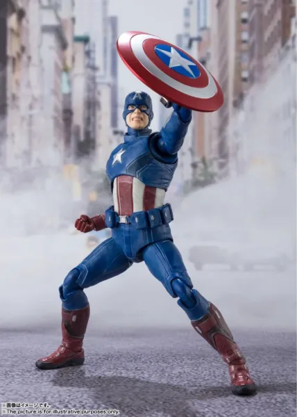Figura tamashi nations marvel avengers capitan america edition assemble 15 cm sh figuarts