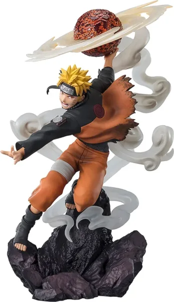 Figura tamashii nations figuarts zero extra battle naruto shippuden naruto uzumaki sage art lava release rasenshuriken