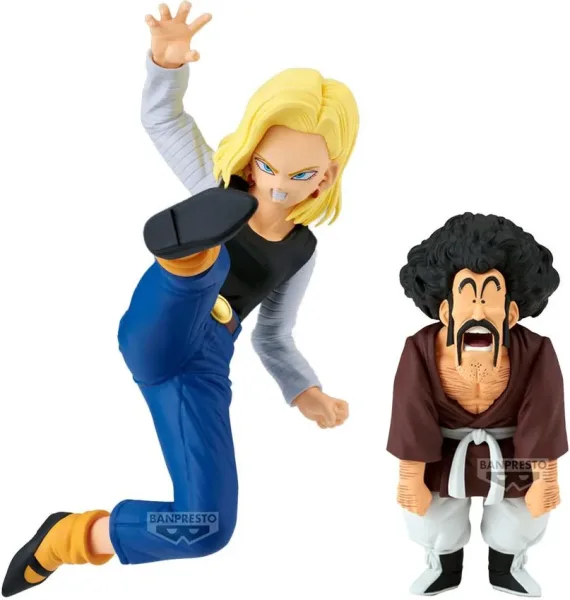 Figura banpresto dragon ball z match makers android 18 vs mr. satan (vs mighty mask)
