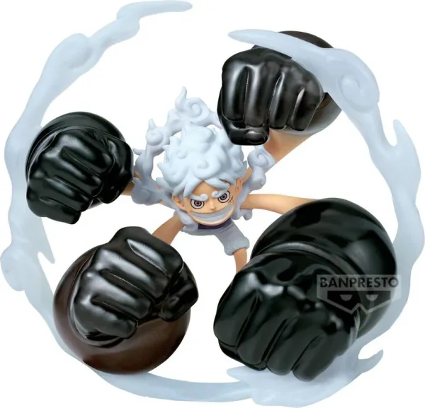 Figura banpresto one piece world collectable special monkey d.luffy gear5 - gum - gum dawn gatling