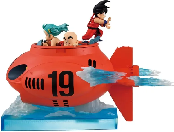 Figura ichibansho dragon ball son goku & bulma & krillin (vs red ribbon army) 16cm