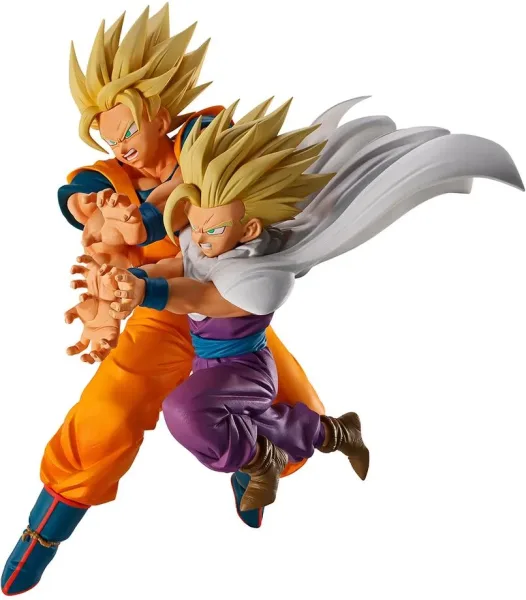 Figura ichibansho dragon ball son goku & son gohan (spectacle battle) 18cm