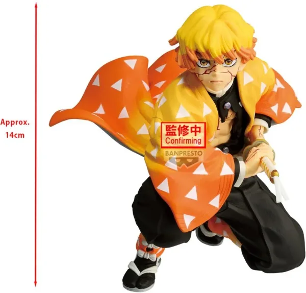Figura banpresto demon slayer kimetsu no yaiba maximatic zenitsu agatsuma 14cm