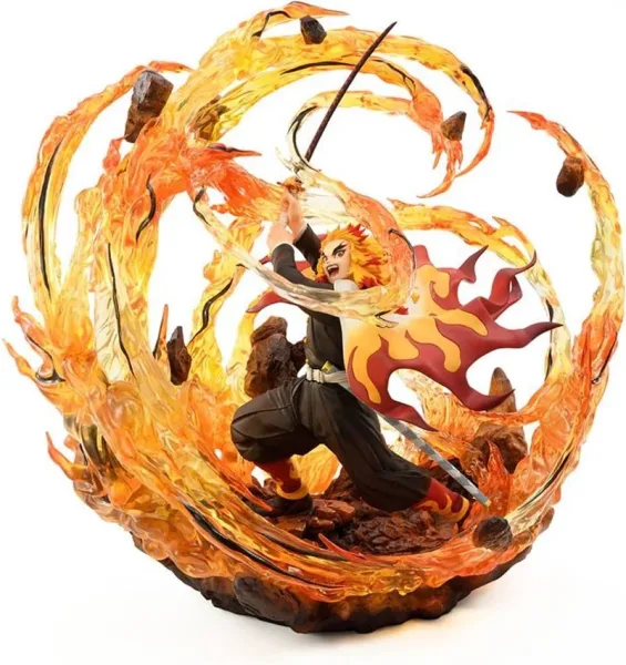Figura good smile company kimetsu no yaiba demon slayer 1 - 8 kyojuro rengoku dx 35 cm