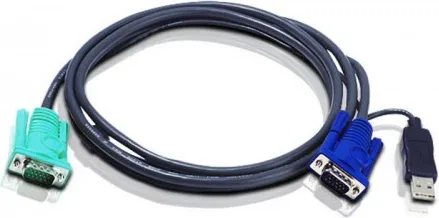 Aten 2L5203U cable para video, teclado y ratón (kvm) Negro 3 m