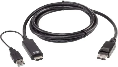 Aten Conversor HDMI a Dp Display Port True 4K 1.8M (2L-7D02Hdp)