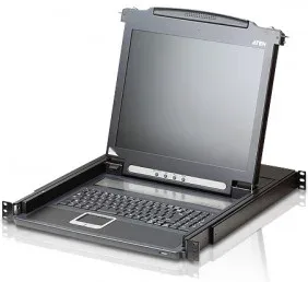 Aten Consola Cl1000M (Spanish Keyboard / 2X-K06 Sg) Single Rail 17" LCD Console (USB - VGA)