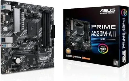 Placa Base Asus Prime A520M-A II/CSM Socket AM4/ DDR4/ PCIe 3.0/ Micro ATX