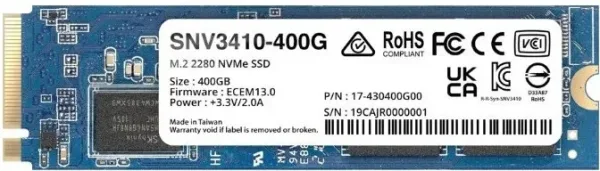 Disco SSD Synology SNV3410 400GB/ M.2 2280 PCIe Gen3