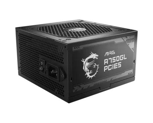 MSI MAG A750GL PCIE5 unidad de fuente de alimentación 750 W 20+4 pin ATX ATX Negro