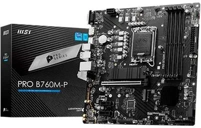 Placa base msi 1700 pro b760m - p m - atx -  4x DDR5 -  4x sata3 -  2x USB 3.2 -  1x USB tipo -  4x USB 2.0 911 - 7e02 - 009