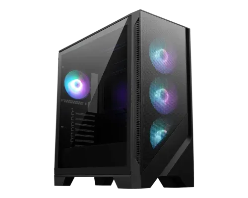 MSI MAG FORGE 320R AIRFLOW carcasa de ordenador Micro Torre Negro, Transparente