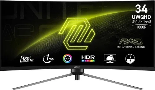 MSI MAG 345CQR pantalla para PC 86,4 cm (34") 3440 x 1440 Pixeles UltraWide Dual Quad HD Negro