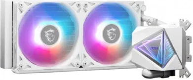 SISTEMA DE REFRIGERACION LIQUIDA MSI PARA CPU MAG CORELIQUID I240 WHITE,INTEL/AMD,RADIADOR 240mm,FAN4PIN,20dBA,ARGB (2 VENTILADORES) (BLANCO)