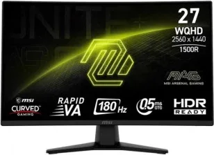 Msi Monitor Mag 274Cqf. 27" Rapid Va Curvo 1500R. 2560X1440 . 180Hz. Negro