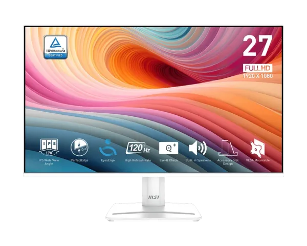 Monitor msi 27 pulgadas mp275w e2 IPS 120hz VGA HDMI mm blanco