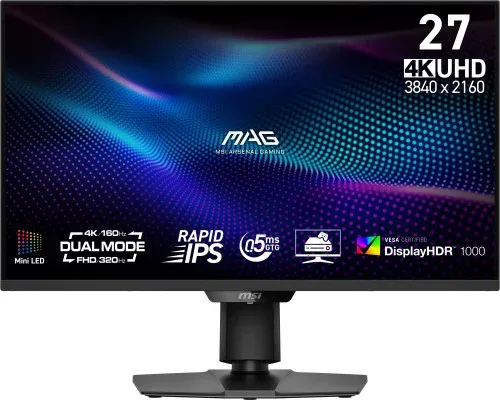 Msi Monitor Mag 274Updf E16M. 27" Rapid Va Mini-LED Plano. 3840X2160. 160Hz. Negro