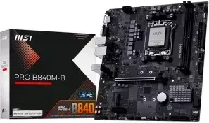 Placa Msi Pro B840M-B,Amd,Am5,B840,4Ddr5,256GB,1Hdmi,4Sata3+2M.2,Gblan,4Usb3.2,Matx