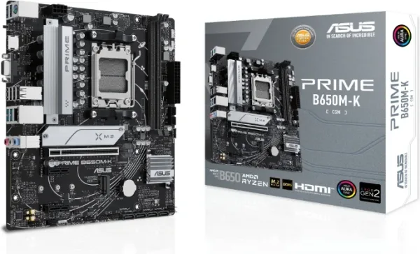 Placa Base Asus Prime B650M-K/ Socket AM5/ DDR5/ PCIe 5.0/ Micro ATX
