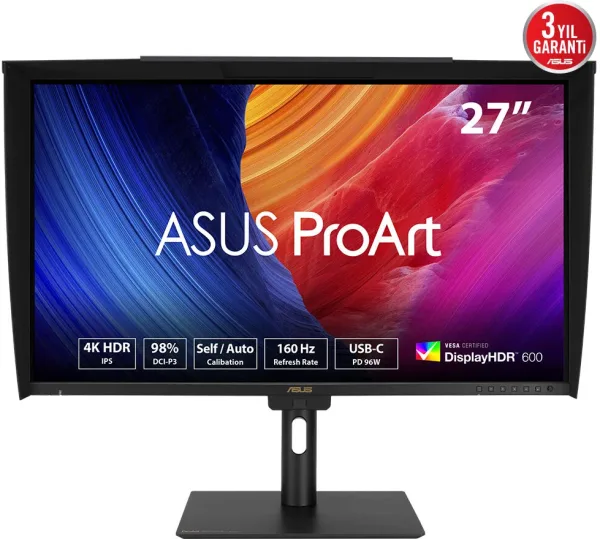Monitor LED 27 pulgadas asus proart pa27ucge IPS -  4K UHD -  dp -  HDMI -  USB tipo c -  160hz -  1ms -  vesa 100x100