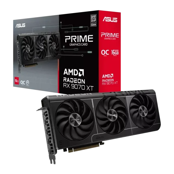 Tarjeta Gráfica Asus Prime Radeon RX 9070 XT OC/ 16GB GDDR6