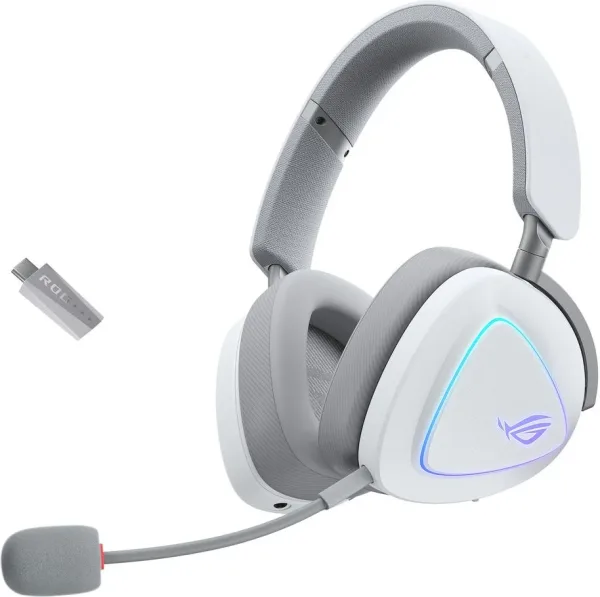 Auriculares gaming asus rog delta ii inalambrico blanco