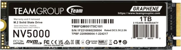 SSD TEAMGROUP NV5000 1TB NVMe PCI-E GEN4X4