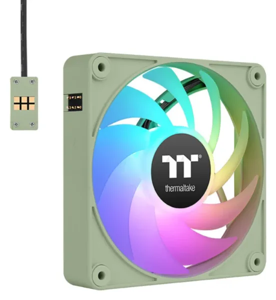 Ventilador Magnetico de Caja Thermaltake Ct120 Ex ARGB 3Xvent Verde Matcha