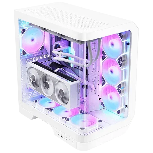 Caja Semitorre Atx Dy570 RGB Blanco Darkflash