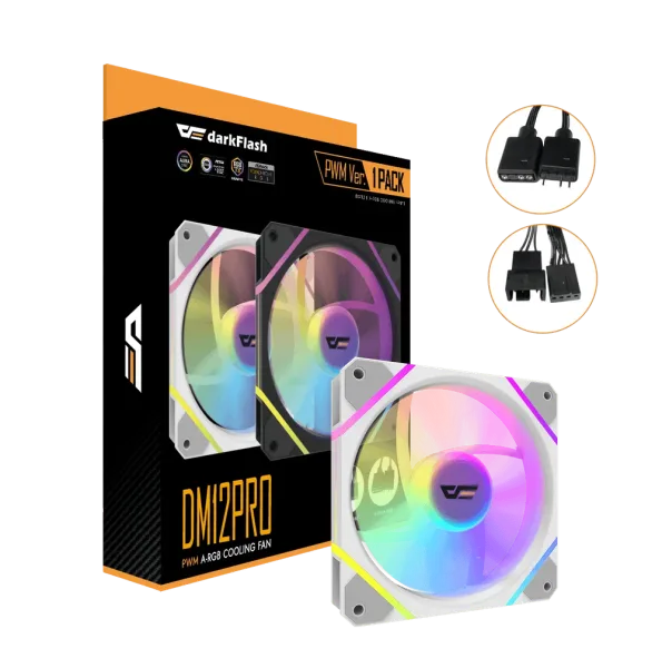 Ventilador Auxiliar Dm-12 120 Pro A-RGB Blanco Darkflash