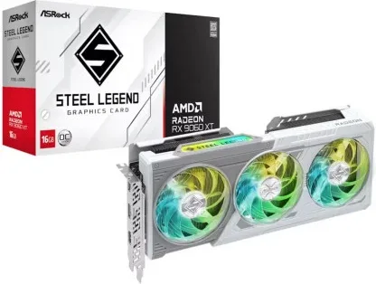 VGA Asrock Rx9060Xt Sl 16Go,Amd,Rx9060Xt,16GB,Gddr6,128Bit,2Hdmi+2Dp (3 Ventiladores)