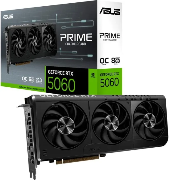 Tarjeta grafica asus prime RTX 5060 8gb gddr7 -  3x dp -  1x HDMI pci express 5.0