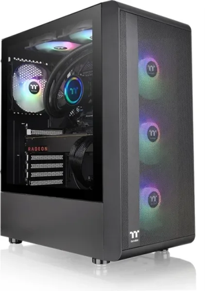Caja Thermaltake S200 Tg Atx 2Xusb 3.0 ARGB sin Fuente Negro