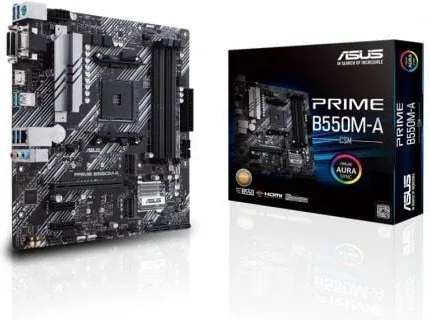 Placa Base Asus Prime B550M-A/CSM Socket AM4/ DDR4/ PCIe 4.0/ Micro ATX