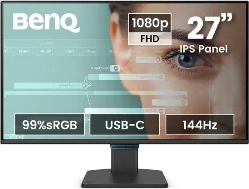 Monitor Benq Gw2790C (9H.lnplb.qbe) 27” 1080P FHD 144Hz IPS Eye-Care, USB-C, Certificado Tuv