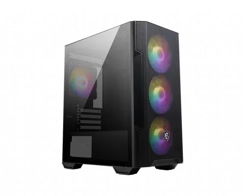 MSI MAG FORGE M100R carcasa de ordenador Midi Tower Negro, Transparente